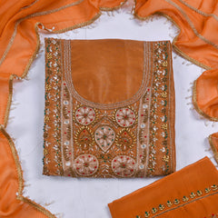 Shimmer Golden Unstitched Suit
