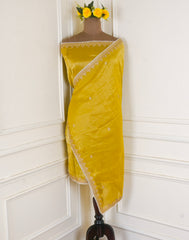 Shimmer Yellow Stitched Lehenga Suit