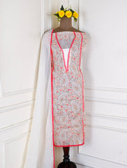 Mul Check Off-White Unstitched Suit