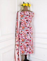 Cotton Multicolor Unstitched Suit