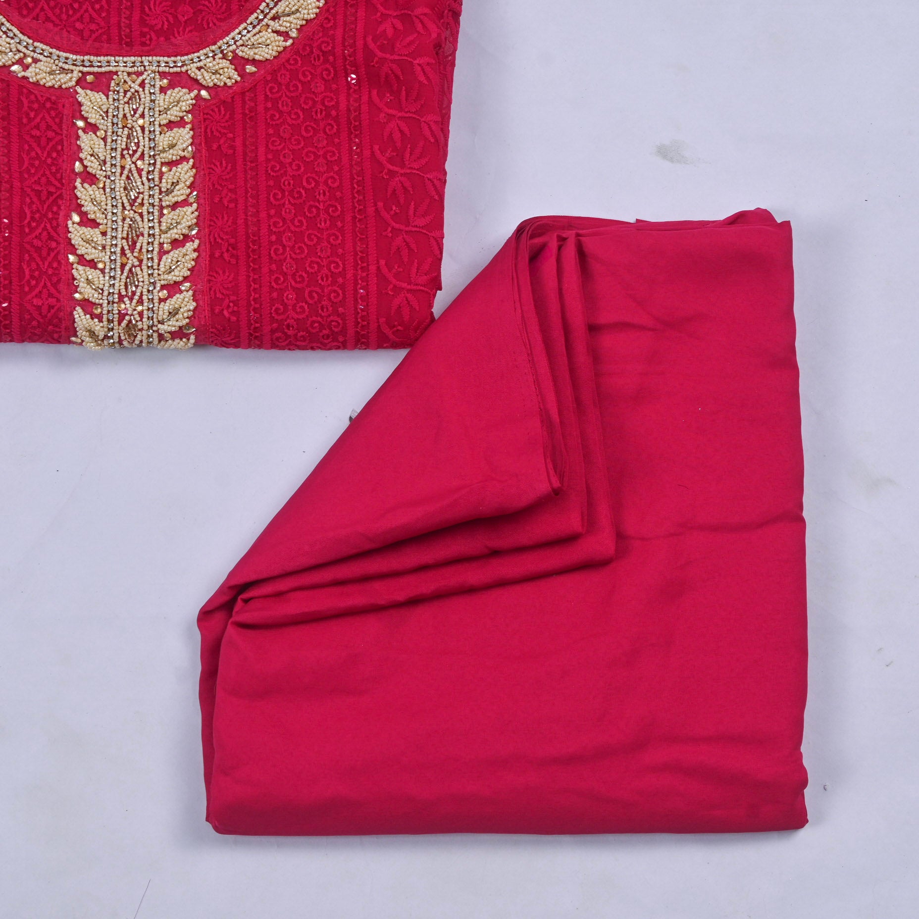 Georgette Pink Unstitched Suit