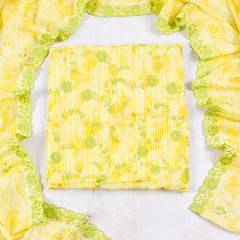 Cotton Lemon Unstitched Suit
