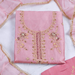 Crush Peach Unstitched Suit