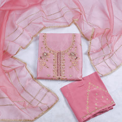 Crush Peach Unstitched Suit