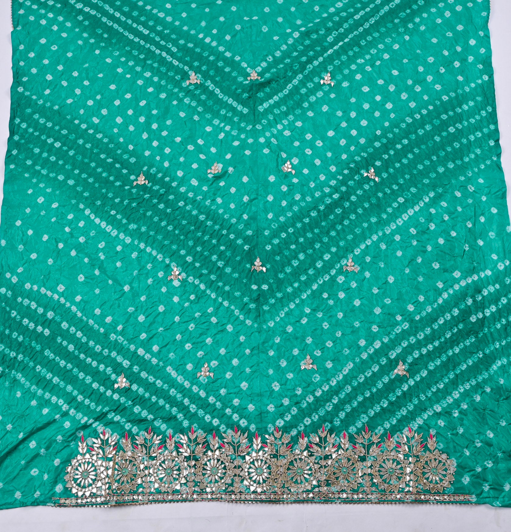 Muslin Teal Blue Unstitched Suit