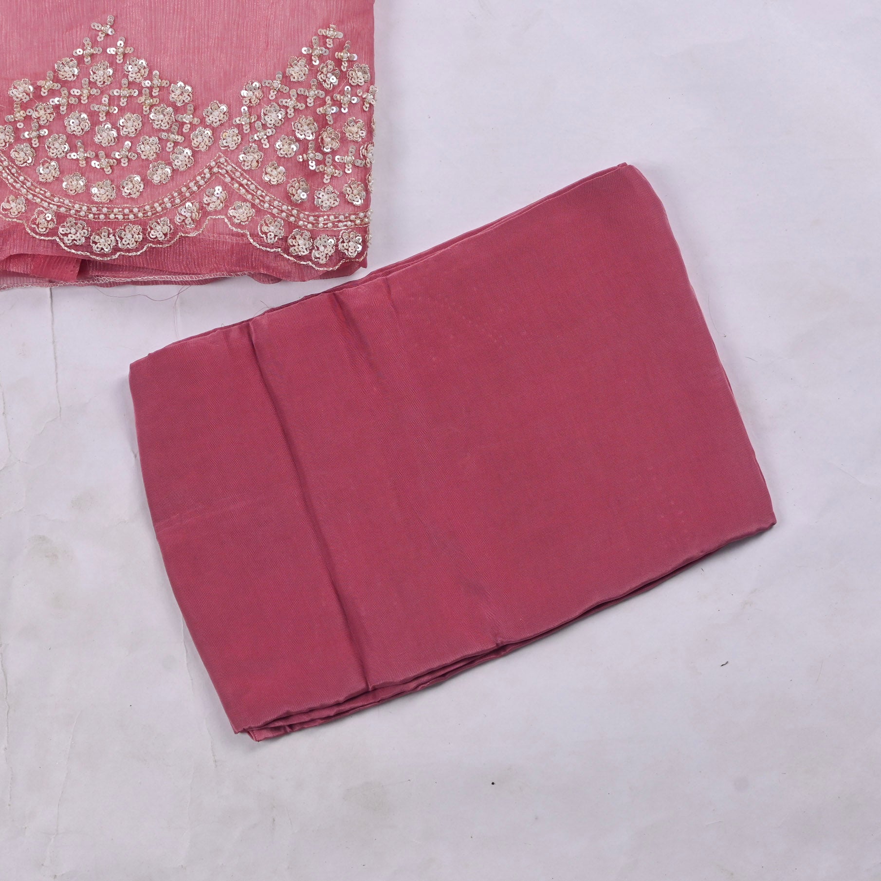 Crush Onion Pink Unstitched Suit