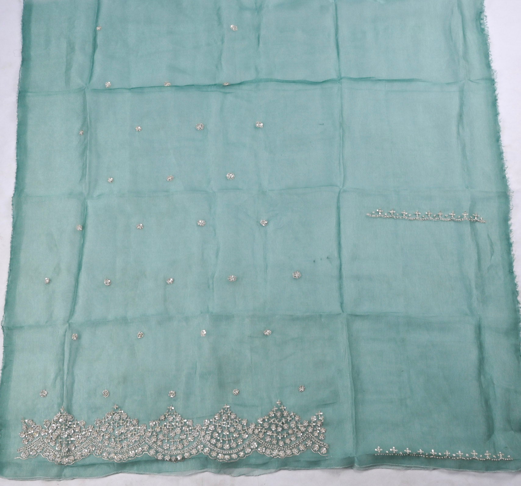 Crush Ferozi Unstitched Suit