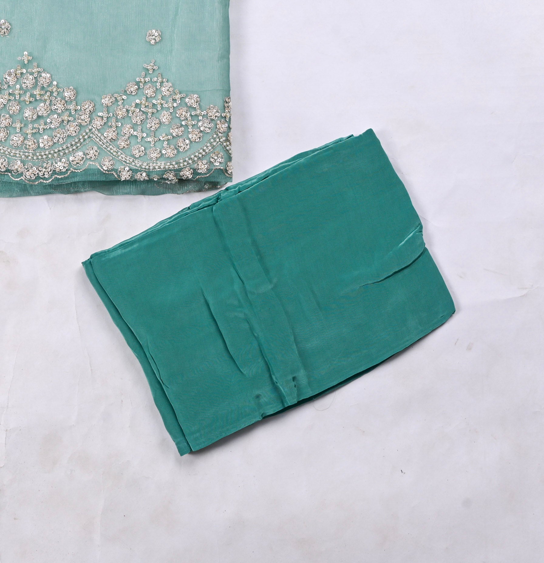 Crush Ferozi Unstitched Suit