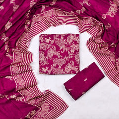 Muslin Pink Unstitched Suit