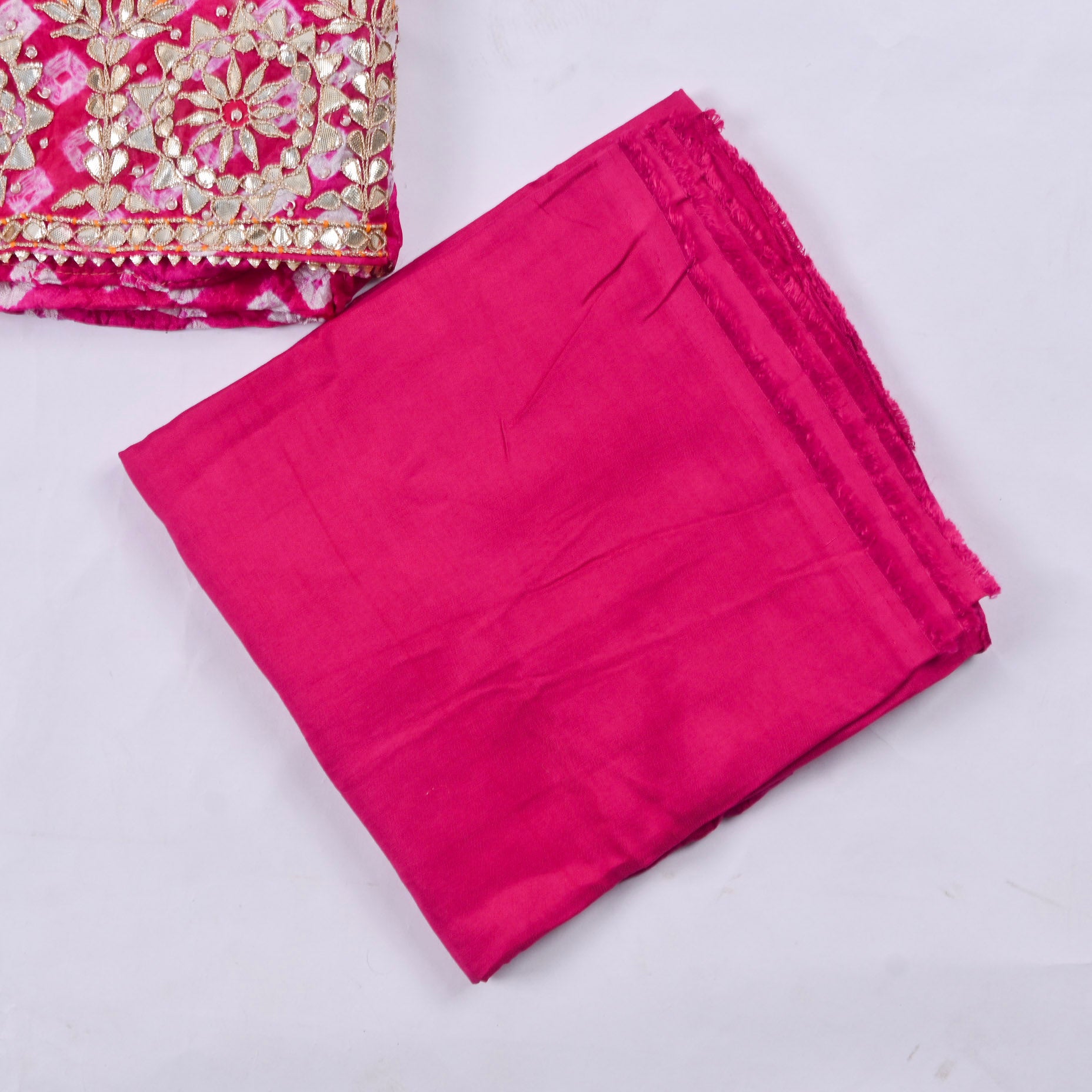Muslin Pink Unstitched Suit