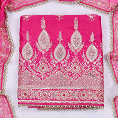 Raw Silk Pink Unstitched Suit
