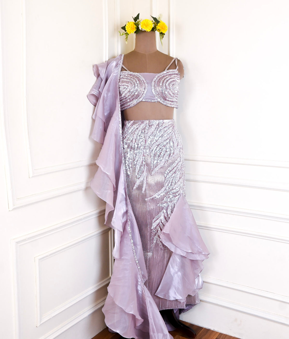 Crush Lavender Lehenga