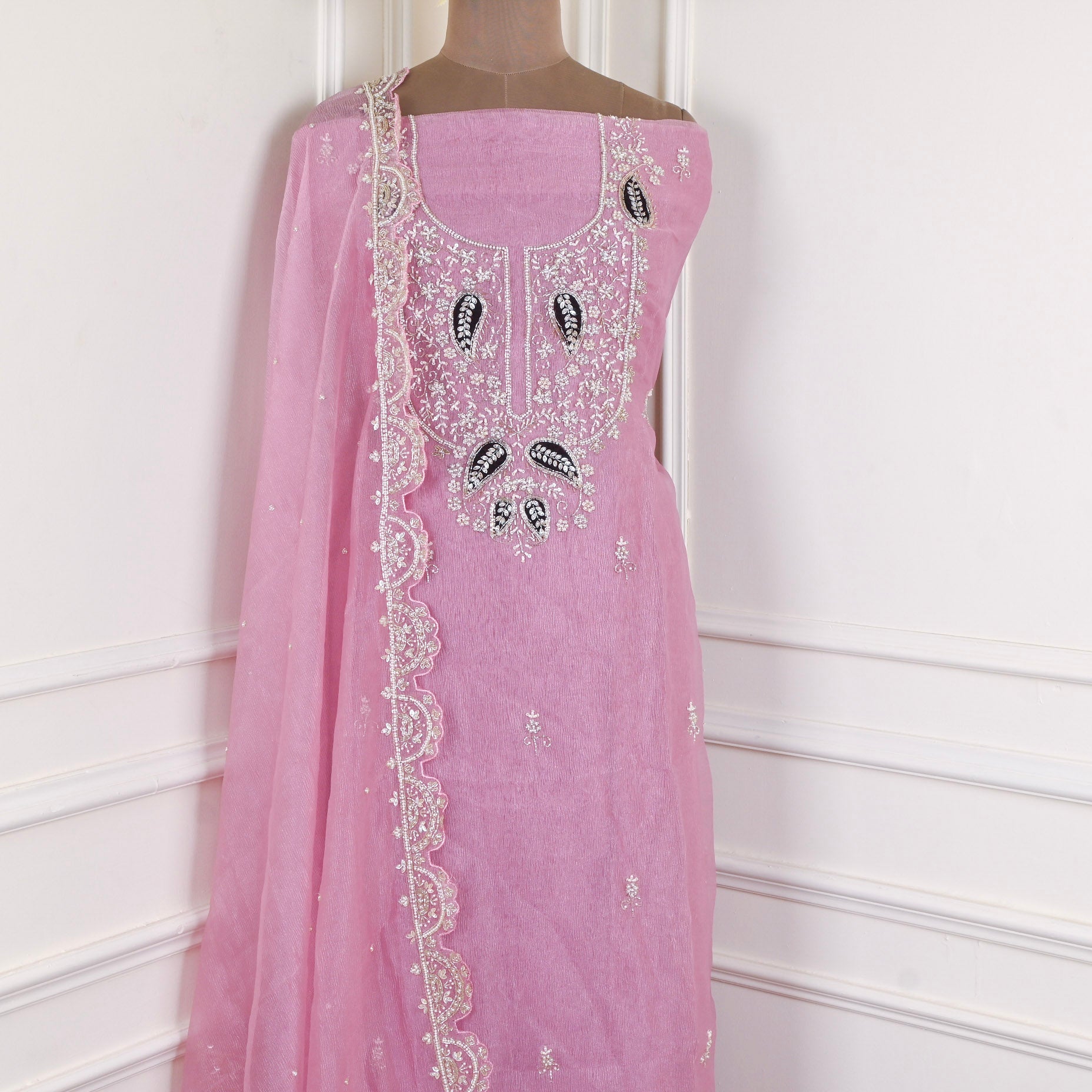 Shimmer Purple Unstitched Suit