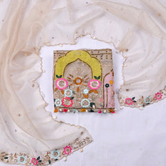 Glass Beige Unstitched Suit