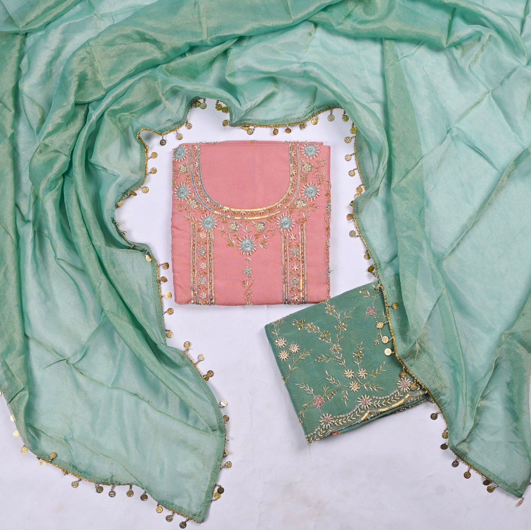 Crush Pink Unstitched Suit