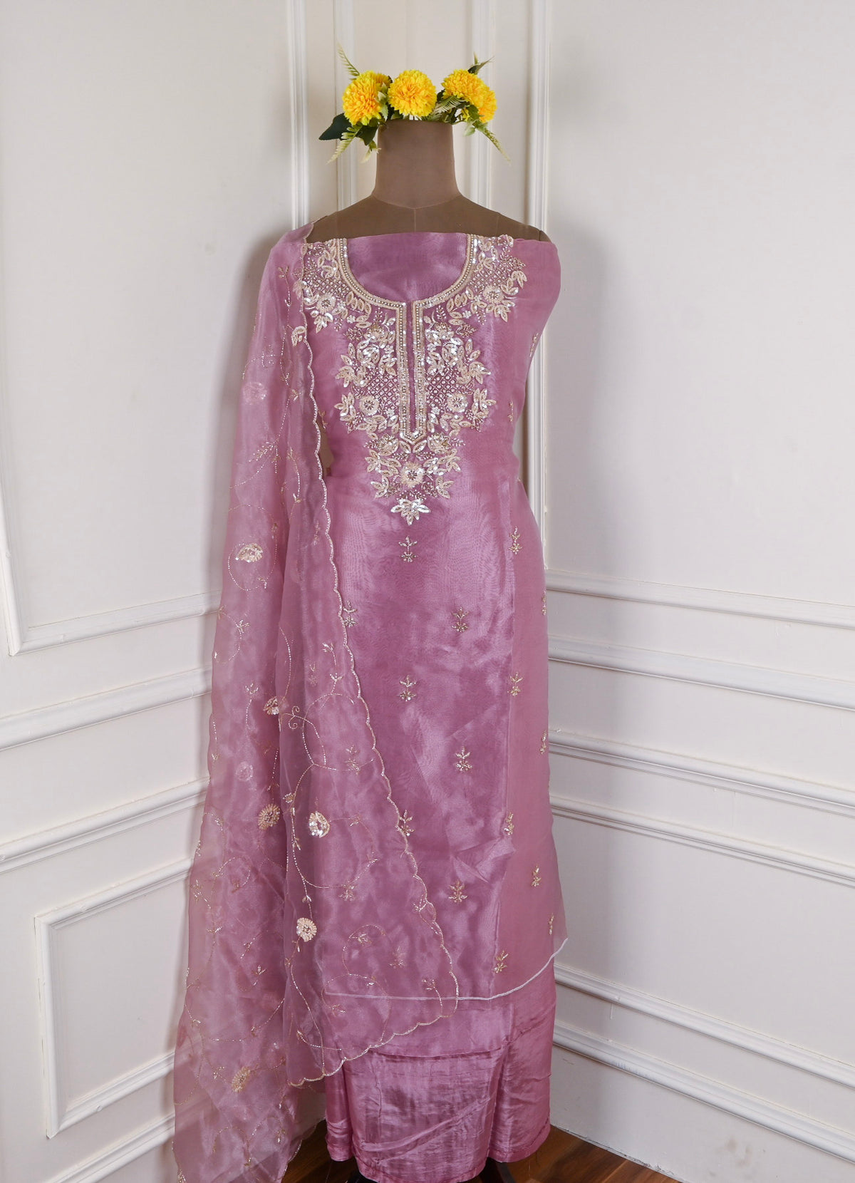 Glass Purple Unstitched Suit