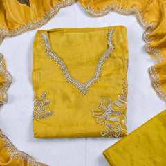 Shimmer Yellow Unstitched Suit