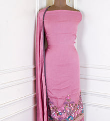 Mul Cotton Rose Gold Unstitched Suit