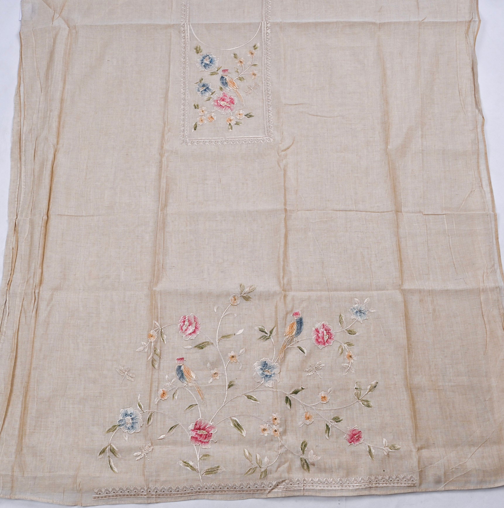 Linen Off-white Unstitched Suit