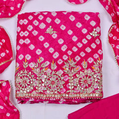 Muslin Pink Unstitched Suit