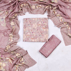 Muslin Dusky Pink Unstitched Suit