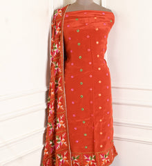 Crepe Rust Unstitched Suit