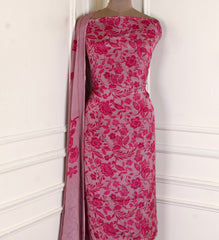 Chinon Rose Pink Unstitched Suit