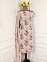 Crepe Off-White Unstitched Suit