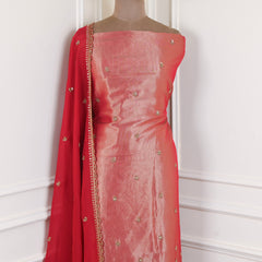 Shimmer Red Unstitched Suit