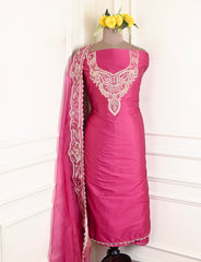 Gavadin Magenta Unstitched Suit