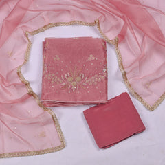 Crush Dusky Pink Unstitched Suit