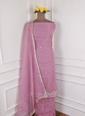 Crush Baby Pink Unstitched Suit