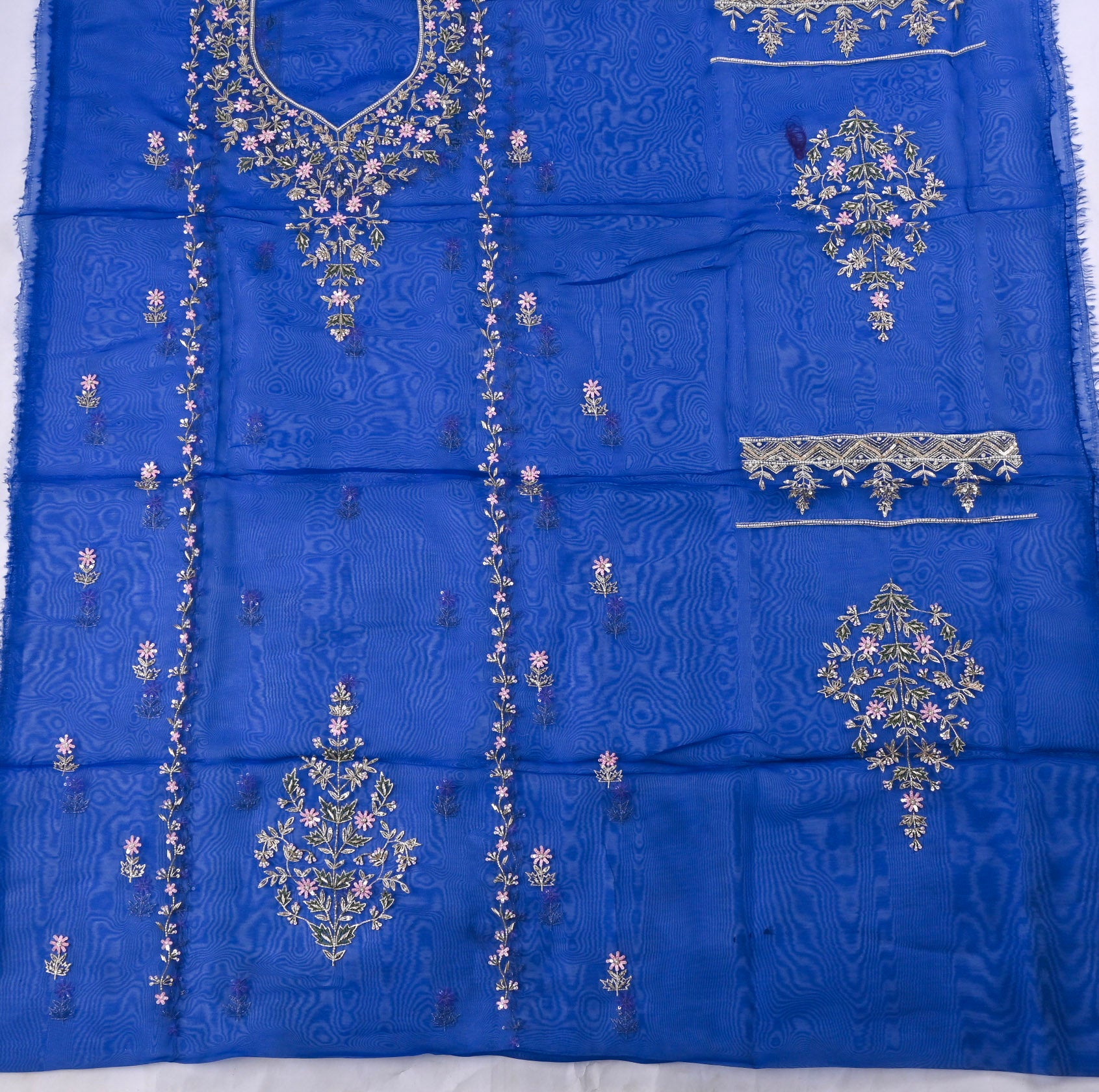 Glass Blue Unstitched Suit