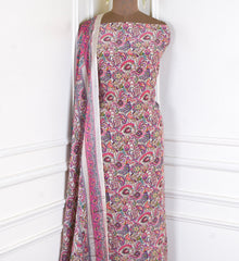 Crepe Baby Pink Unstitched Suit