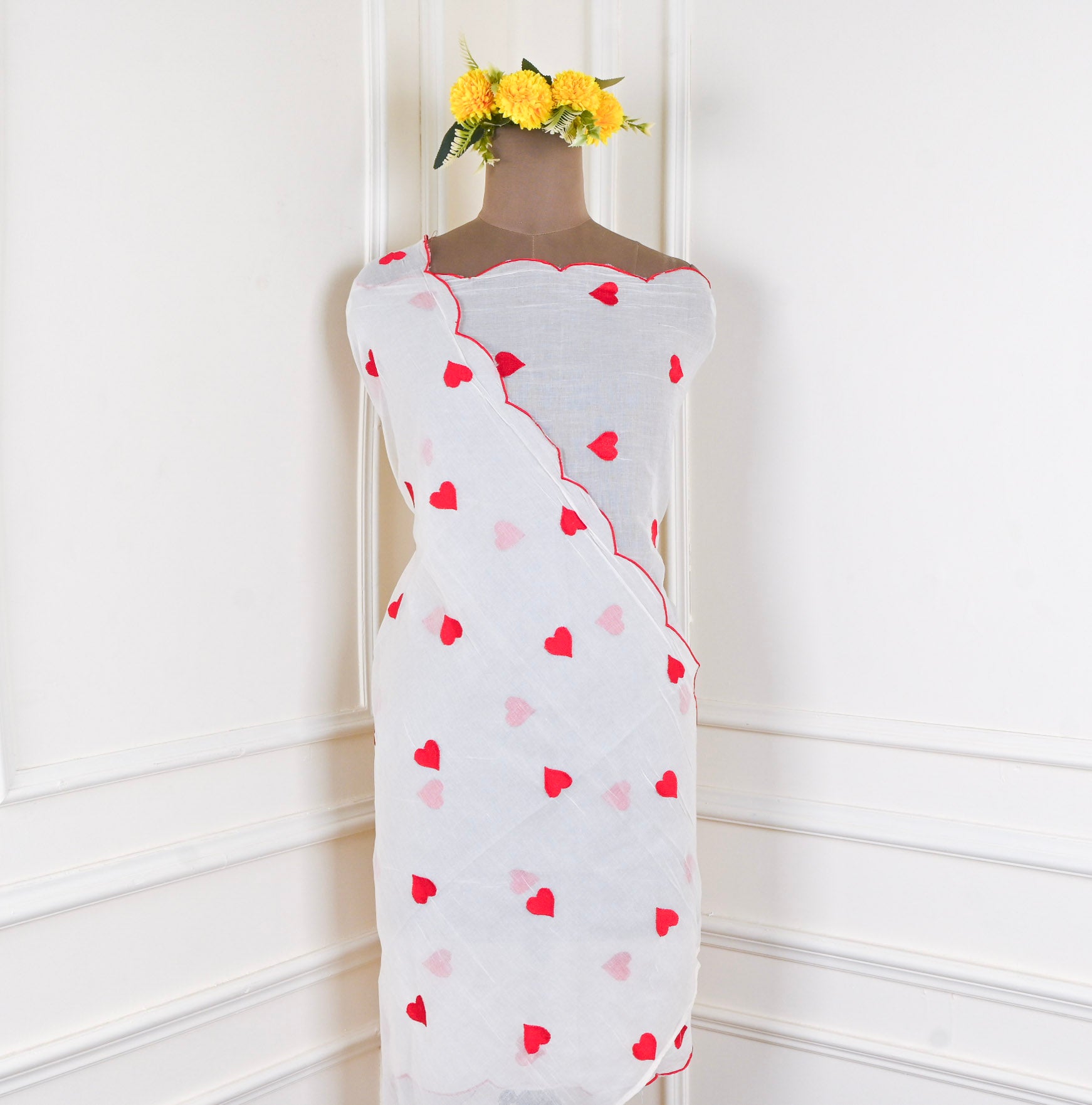 Cotton White Unstitched Suit