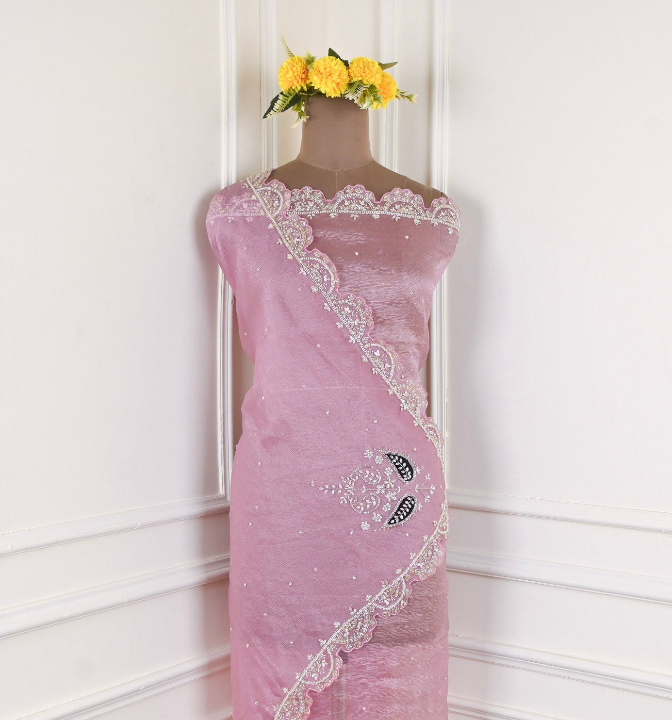 Shimmer Purple Unstitched Suit