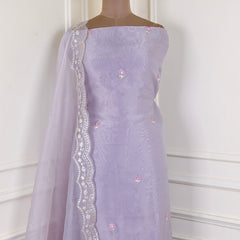 Glass Shimmer Lavender Unstitched Suit