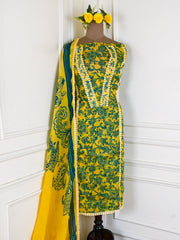 Mul Check Yellow Unstitched Suit