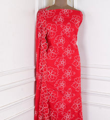 Cotton Red Unstitched Suit