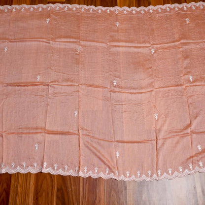 Peach Muslin Cotton Unstitched suit