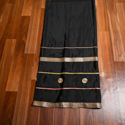 Black Phulkari Unstitched suit