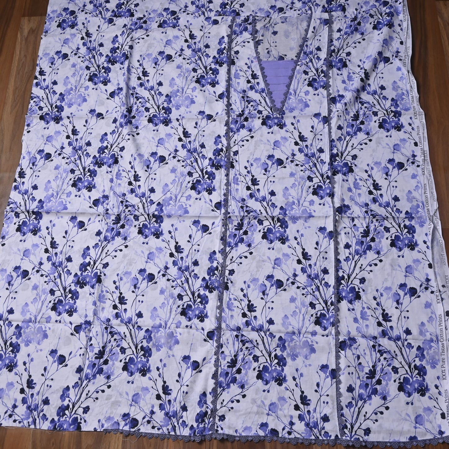 Cotton Lavender unstitched suit