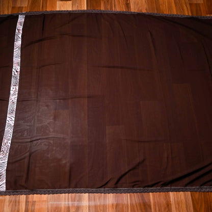 Georgette  Dark brown Unstitched suit