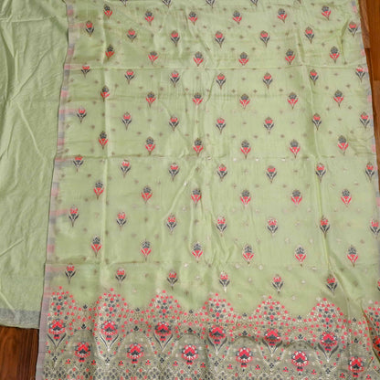 Banarasi Lammon Unstitched suit