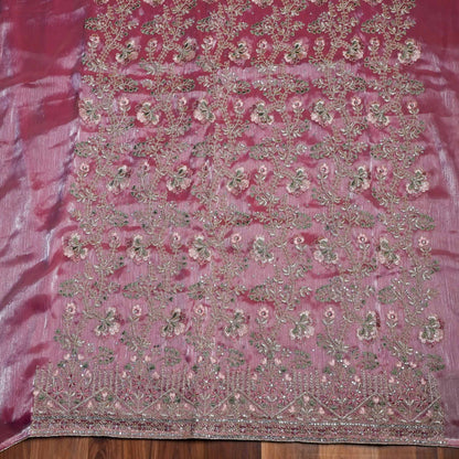 Shimmer Baby Pink Unstitched suit