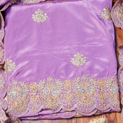 Crape Lavender Unstitched suit