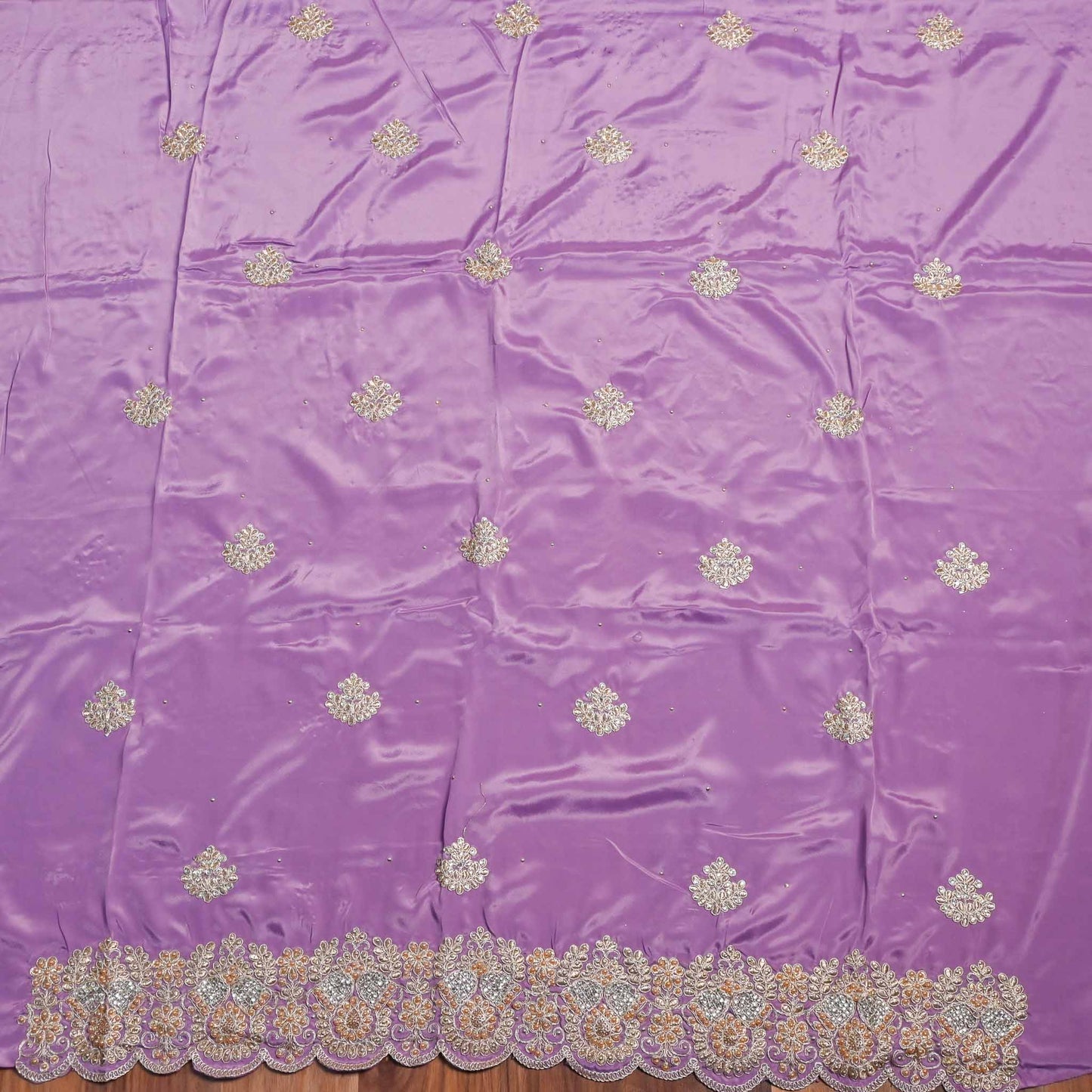 Crape Lavender Unstitched suit