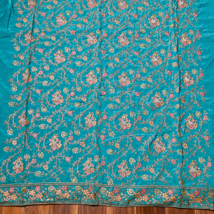 Crape Peacock Unstitched suit