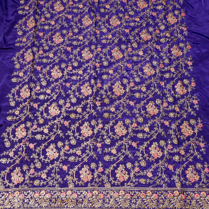 Crape Purple Unstitched suit