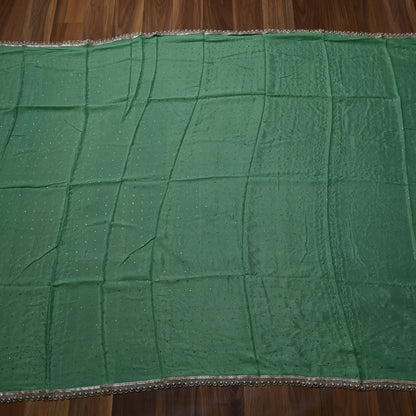 Organza Green Unstitched suit